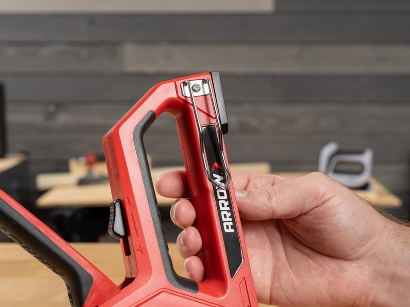 Arrow Fastener Arrow T501 5-in-1 Manual Staple and Nail Gun, Wire Stapler, and Brad Nailer for Wood, Upholstery, Construction, Insulation, Crafts, Fencing, and Cable, Black/Red - Image 5